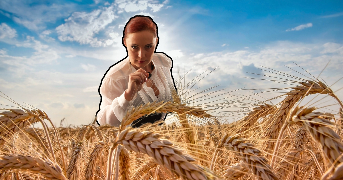 Lady Velvet sucht den Sub im Weizennfeld