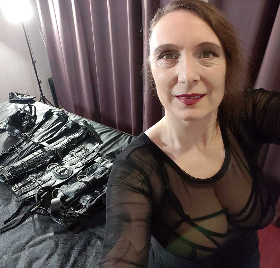 Lady Velvet Steel beim Dreh